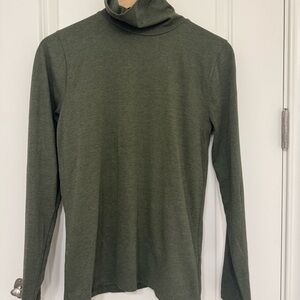 J. Crew Factory Tissue Turtleneck  Olive S